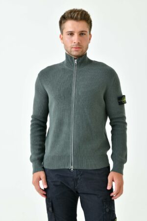 Stone Island Zip Cardigan Knit Vest 526D8