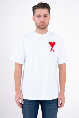 Ami Paris "Oversized Heart" Embroidered T-Shirt