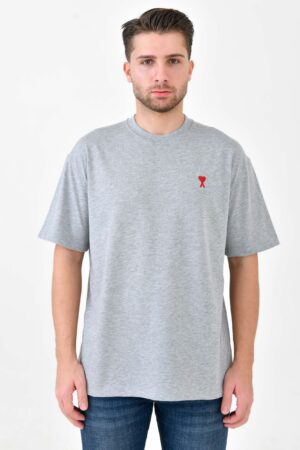 Ami Paris Heart Embroidered T-Shirt