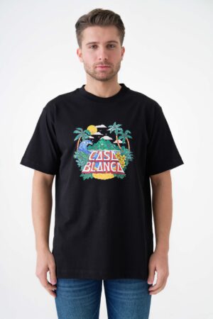 Casablanca Beach Wave Print T-Shirt