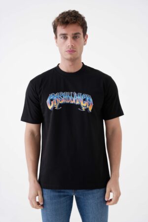 Casablanca Gradient Gothic Print T-Shirt
