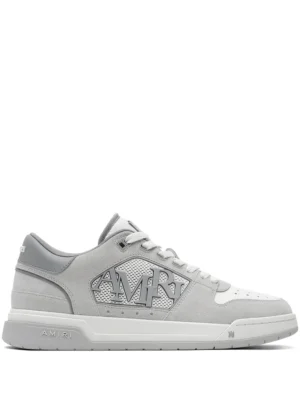 Amiri Gray & White Suede Classic Low Sneaker